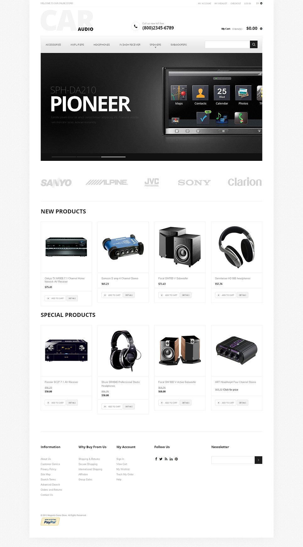 Car Audio Magento Theme New Screenshots BIG