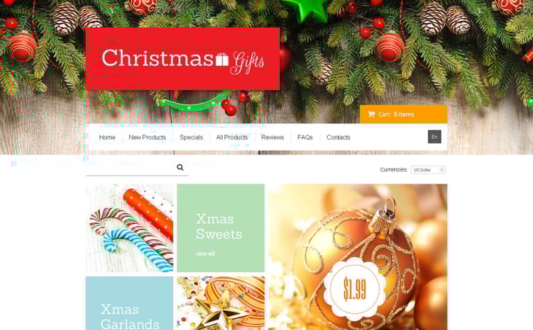 Christmas Gifts ZenCart Template Big Screenshot Christmas Gifts ZenCart Template New Screenshots BIG