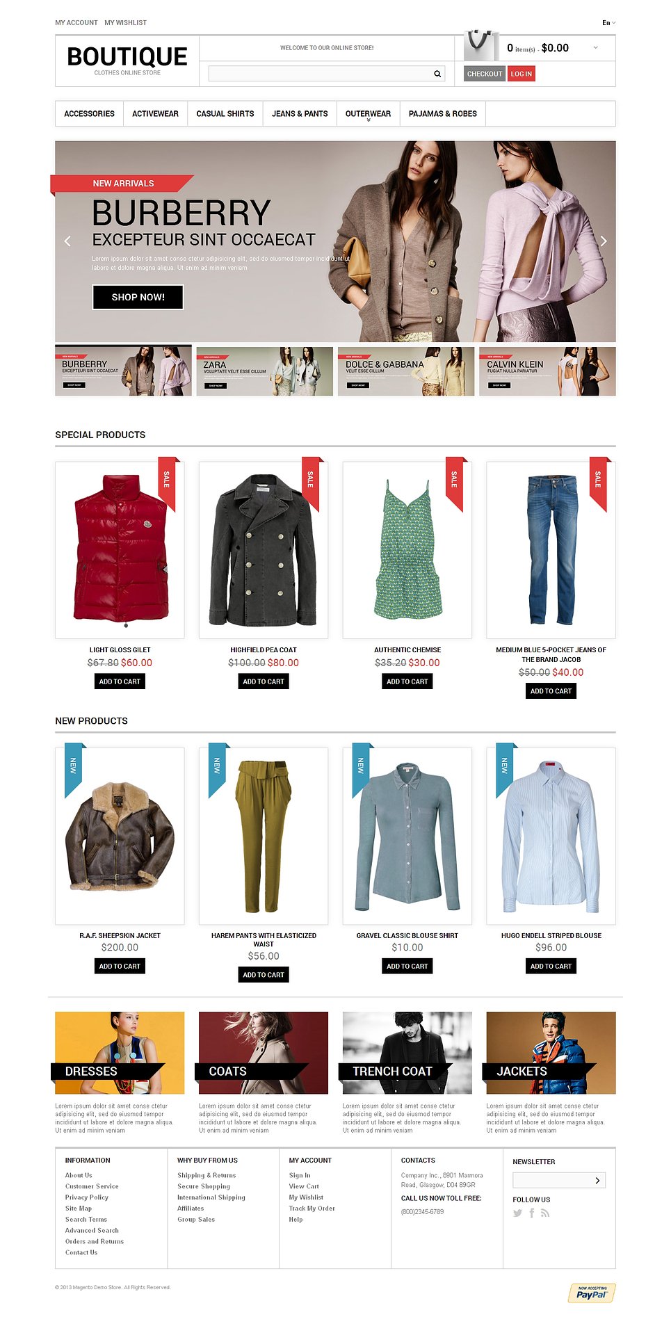 Clothes Boutique Magento Theme New Screenshots BIG