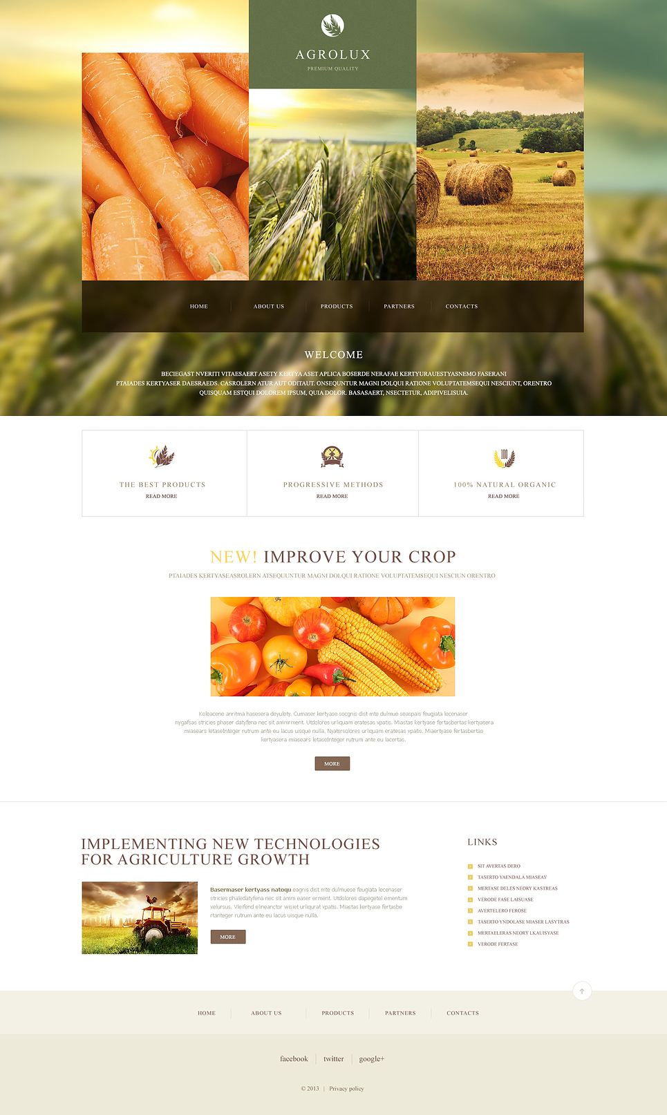 Farm Responsive Website Template New Screenshots BIG