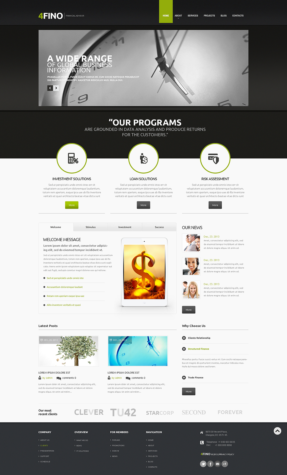 Financial Advisor Drupal Template New Screenshots BIG