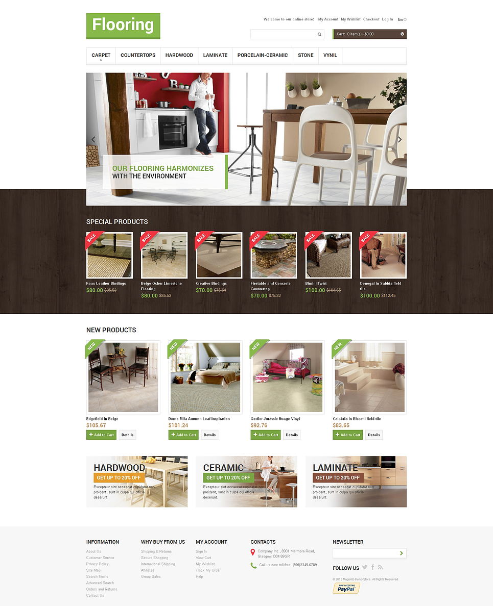 Flooring Store Magento Theme New Screenshots BIG