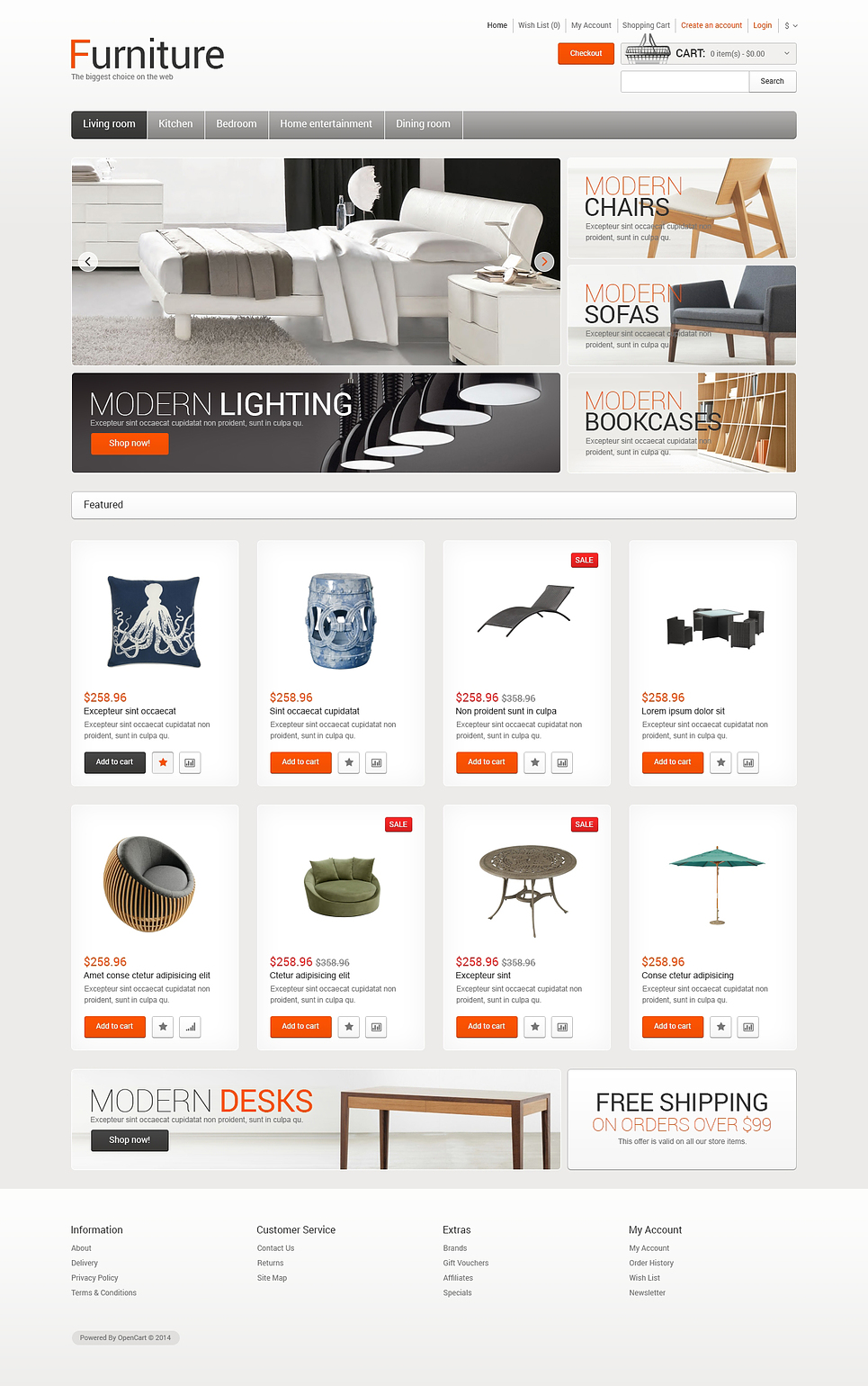 Furniture for Comfort OpenCart Template New Screenshots BIG