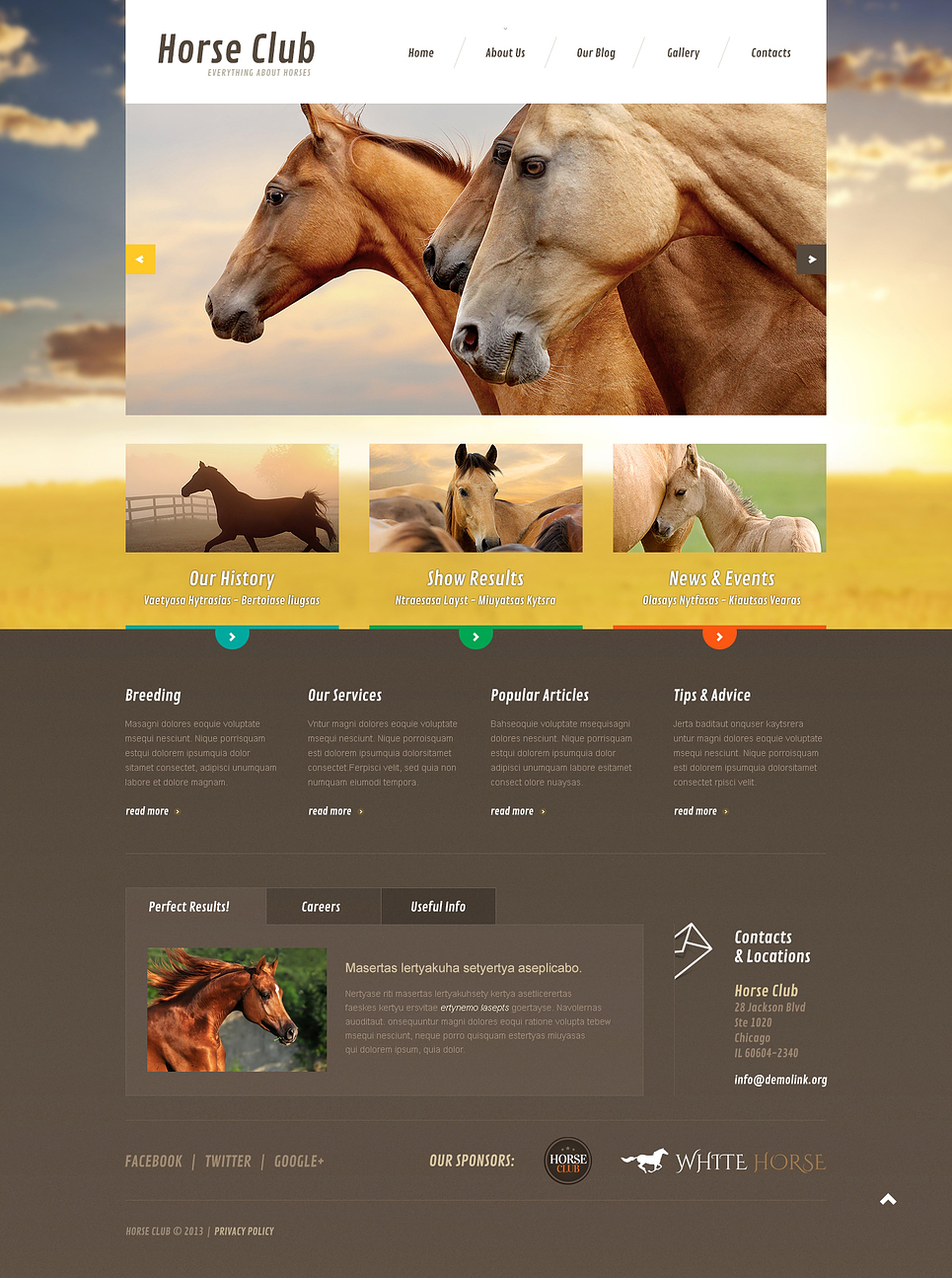 Horse Responsive Joomla Template New Screenshots BIG