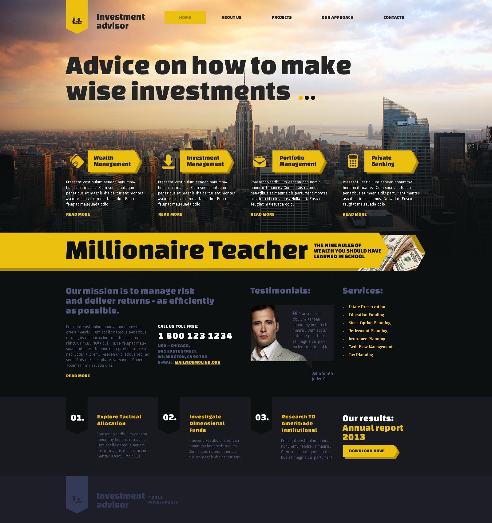 Investment Company Responsive Website Template 47483