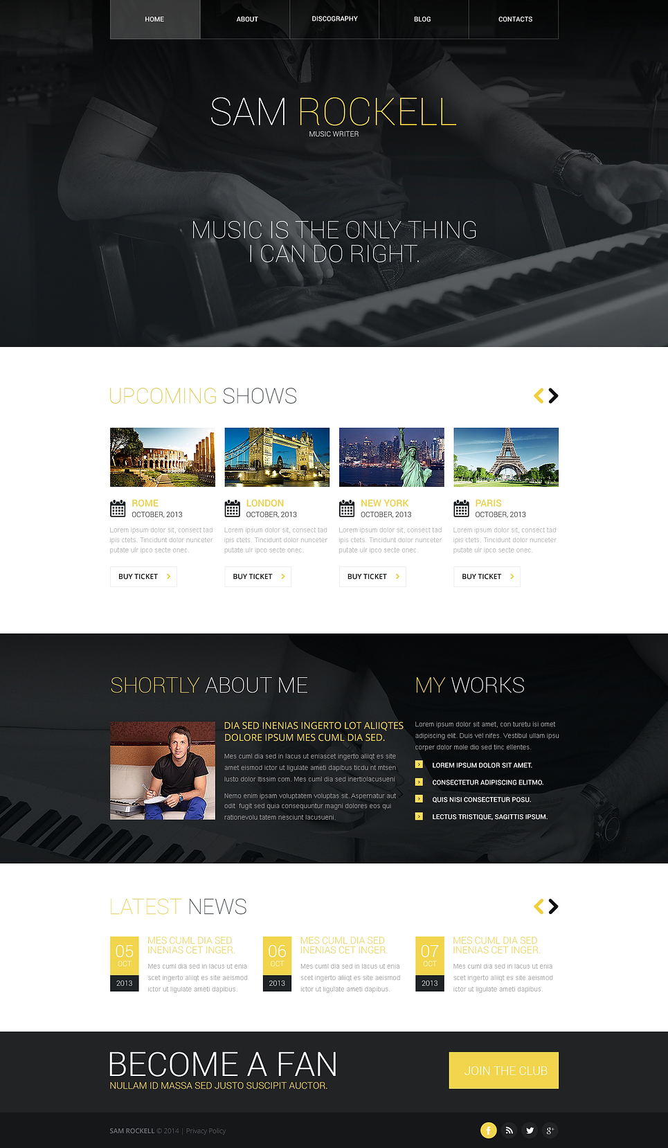 Personal Page Responsive Website Template New Screenshots BIG