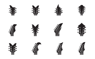 Guitar headstock, general guitar head, musical instrument, abstract music symbol v.2