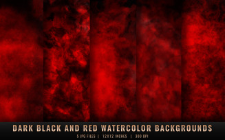 Dark Black and Red Watercolor Backgrounds