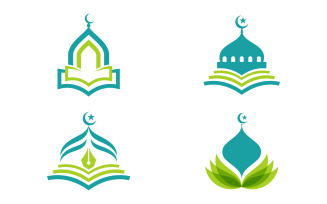 islamic school Vector icon design illustration Template v.4