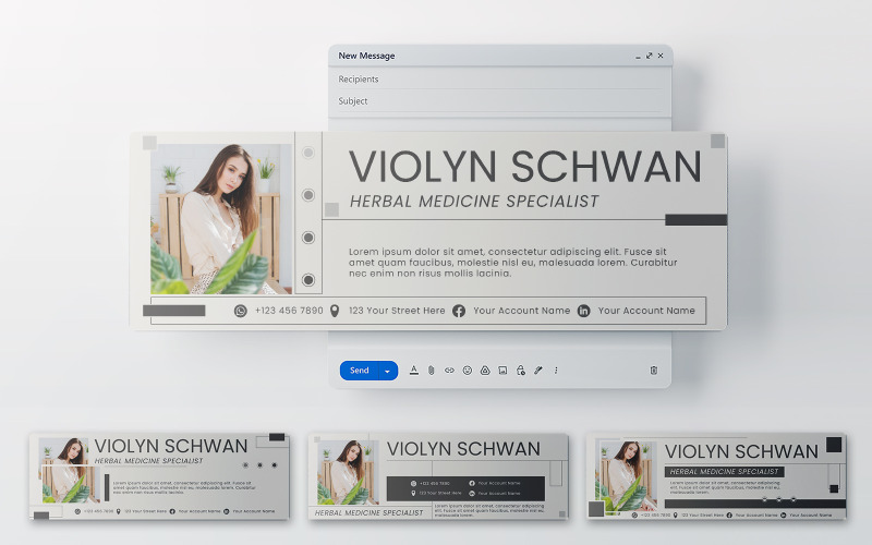 Minimalist Email Signature 380 Corporate Identity