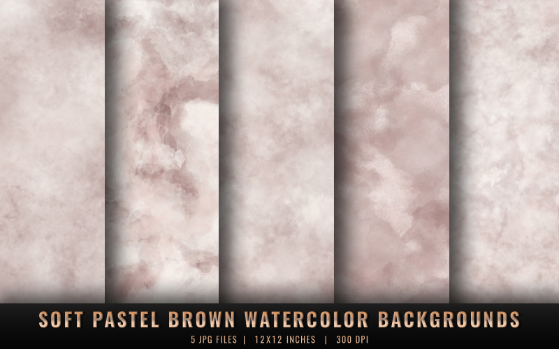 Soft Pastel Brown Watercolor Backgrounds