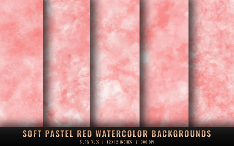 Soft Pastel Red Watercolor Backgrounds