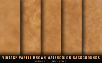 Vintage Pastel Brown Watercolor Backgrounds