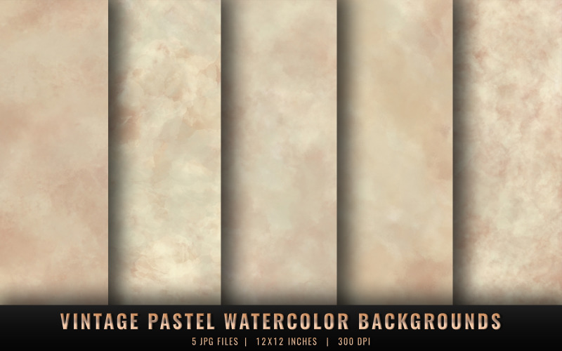 Vintage Pastel Watercolor Backgrounds