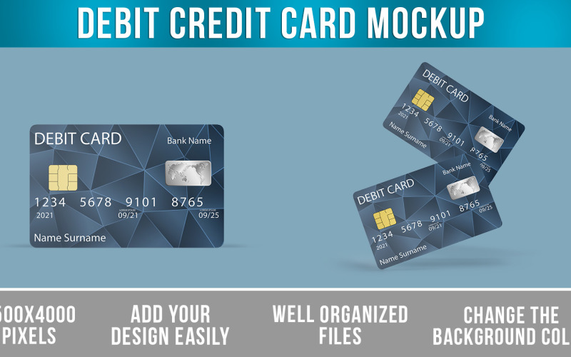 A Debit Credit Card Mockup Product Mockup