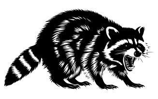 A raccoon vector art illustration