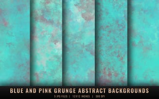 Blue and Pink Grunge Abstract Backgrounds