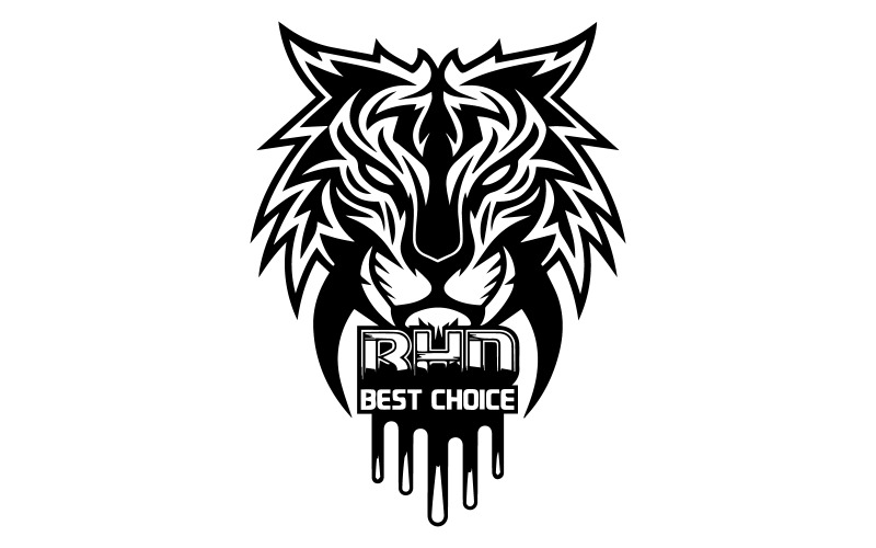 The logo is tiger head illustration Illustration