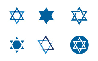 Star David Vector icon design illustration Template