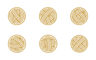 Yarn Ball Vector icon design illustration Template