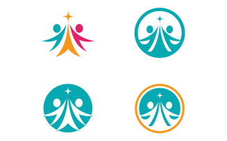 Adoption Community care, network and social icon design template v.1