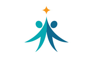 Adoption Community care, network and social icon design template v.2