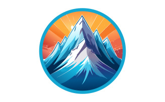 Awesome stylish mountain logo design. Landscape concept logo design