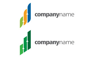 Business growth investment Finance Logo template vector icon design v.5