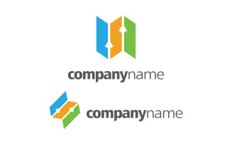 Business growth investment Finance Logo template vector icon design v.9