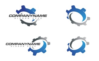 Gear industrial vector icon illustration design template v.4