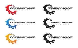 Gear industrial vector icon illustration design template v.6
