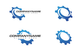 Gear industrial vector icon illustration design template v.8