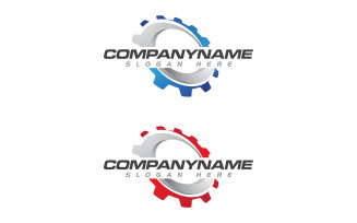 Gear industrial vector icon illustration design template v.9