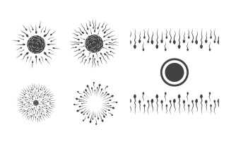Health care Sperm Vector icon design illustration Template v.2