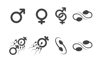 Health care Sperm Vector icon design illustration Template v.3
