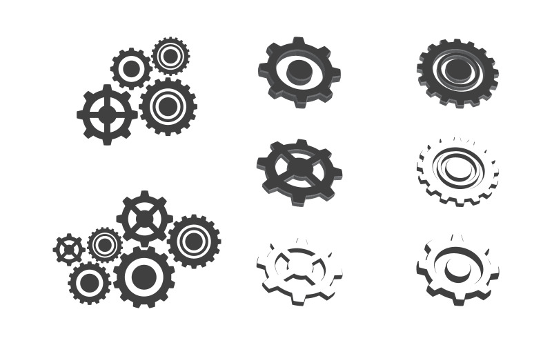 industrial Gear vector icon illustration design template Illustration