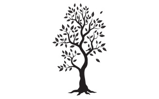 Tree branch vector illustration design template v.8