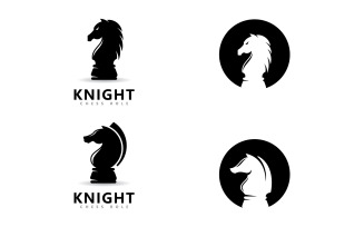 Chess knight role logo vector, Chess piece vector icons 14