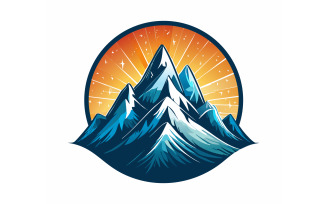 Minimalist mountain logo design. Sports concept logo design
