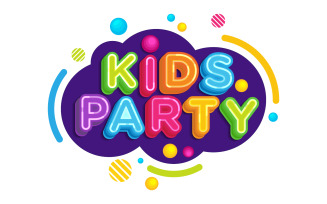 Playing Kids area Title Event Vector icon design illustration Template v.10