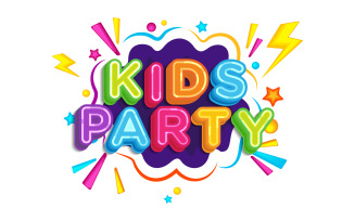 Playing Kids area Title Event Vector icon design illustration Template v.11