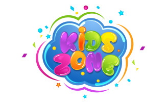 Playing Kids area Title Event Vector icon design illustration Template v.3