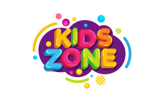 Playing Kids area Title Event Vector icon design illustration Template v.4