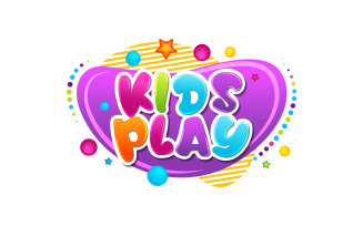 Playing Kids area Title Event Vector icon design illustration Template v.5