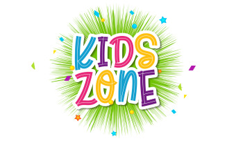 Playing Kids area Title Event Vector icon design illustration Template v.7