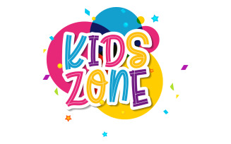 Playing Kids area Title Event Vector icon design illustration Template v.8