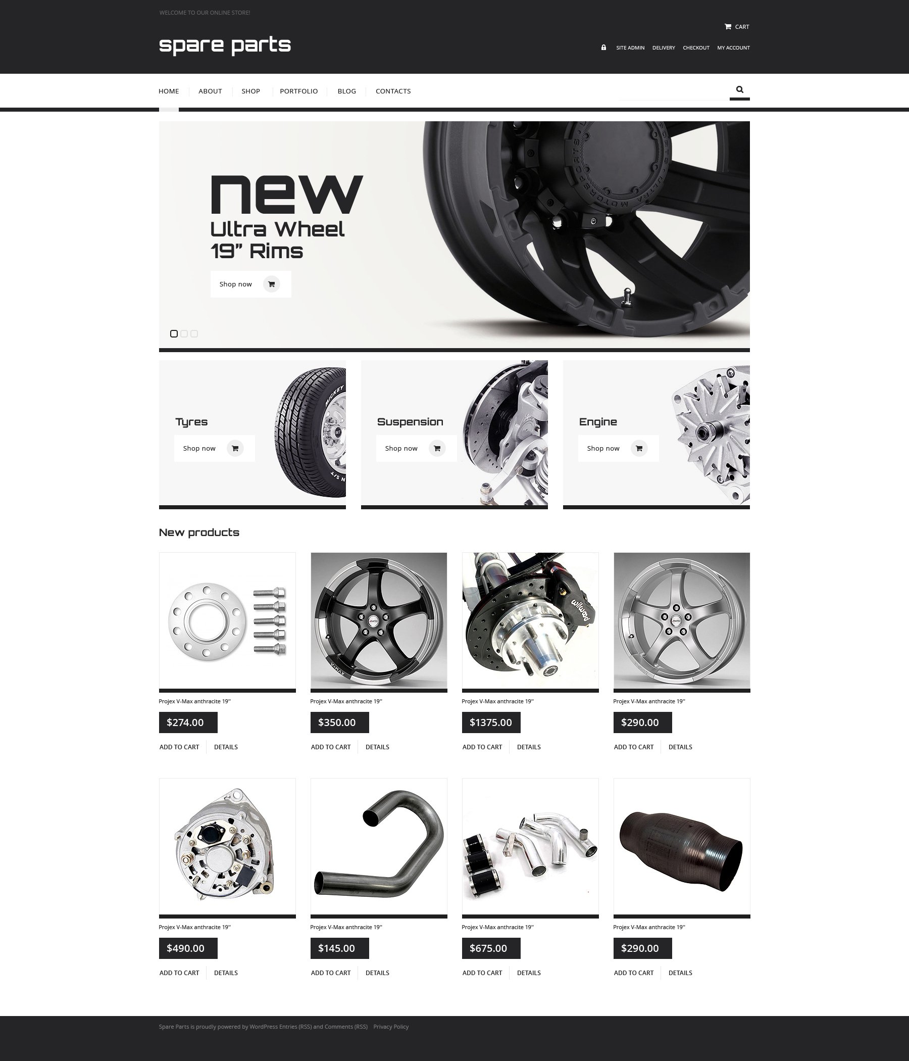 Auto Parts Responsive WooCommerce Theme - screenshot