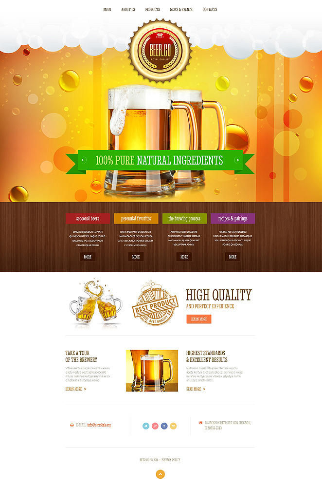 Brewery Responsive Website Template New Screenshots BIG