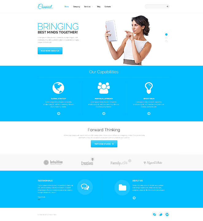 Communications Responsive WordPress Theme New Screenshots BIG