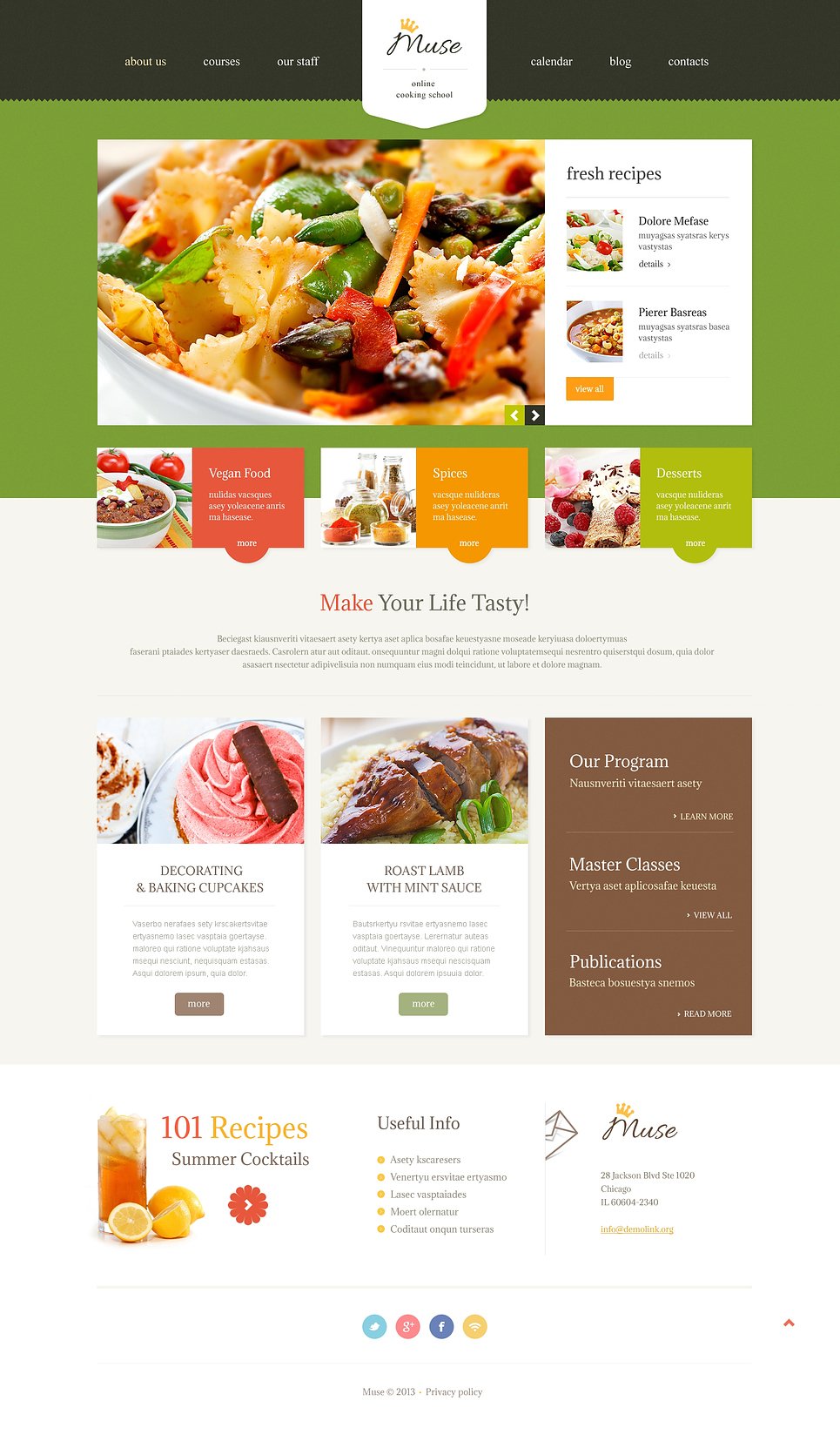 Cooking Responsive WordPress Theme New Screenshots BIG